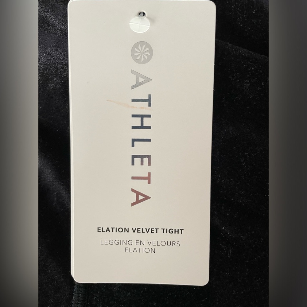 NWT Athleta Elation Velvet Tights, Large, Black - Picture 4 of 8